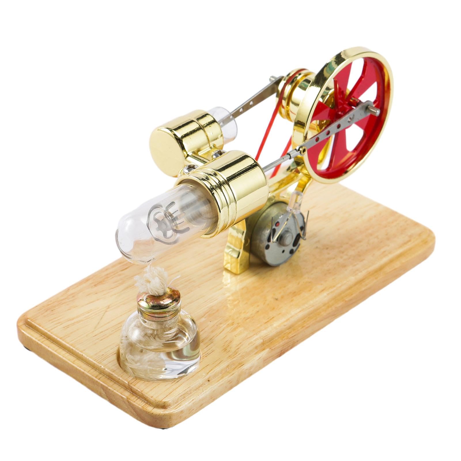 Kits de Modelos de Motores, Regalo Creativo, Motor Eléctrico de de Aire Caliente, Juguete Educativo Colorido para La Enseñanza de Ciencias, Oro