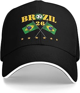 6 Stars Brazil 2026 Cap Supporter Brazil Football Soccer Ball Cup26 Hat