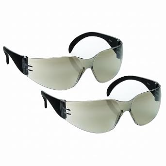 Galeton 9200305 Outlaw Lightweight Anti-Scratch Lens Safety Glasses with Extra Wide Temples, Indoor-Outdoor Pack of 2