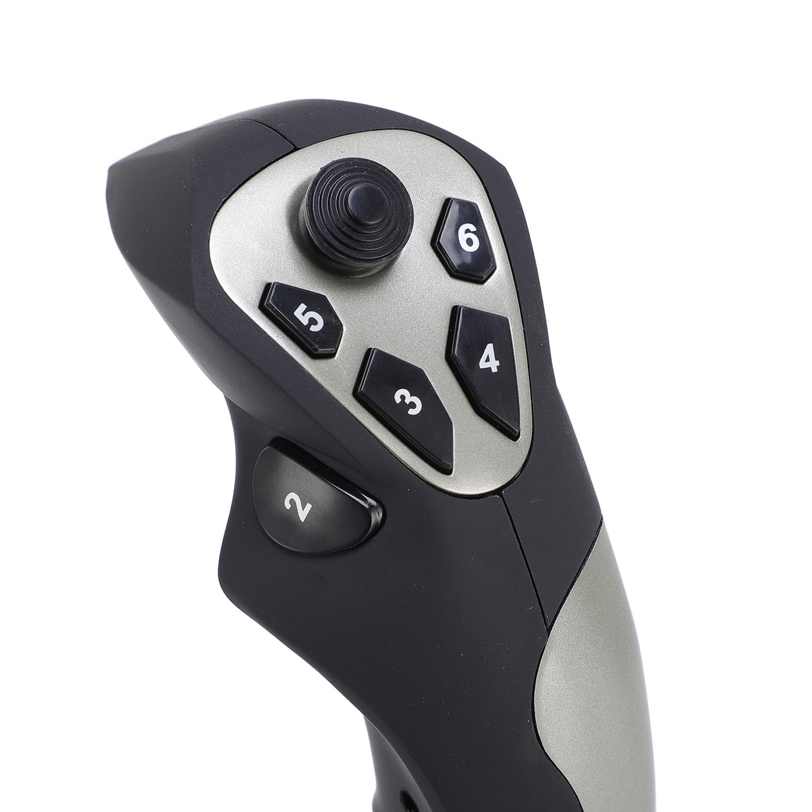 Hamwesh Joystick Simulador de Vuelo, Vibración con Cable USB, Palanca de Vuelo de 12 Botones, Controlador de Joystick con Agarre Cómodo y Acelerador Preciso para 7 8 10 11 Juegos de