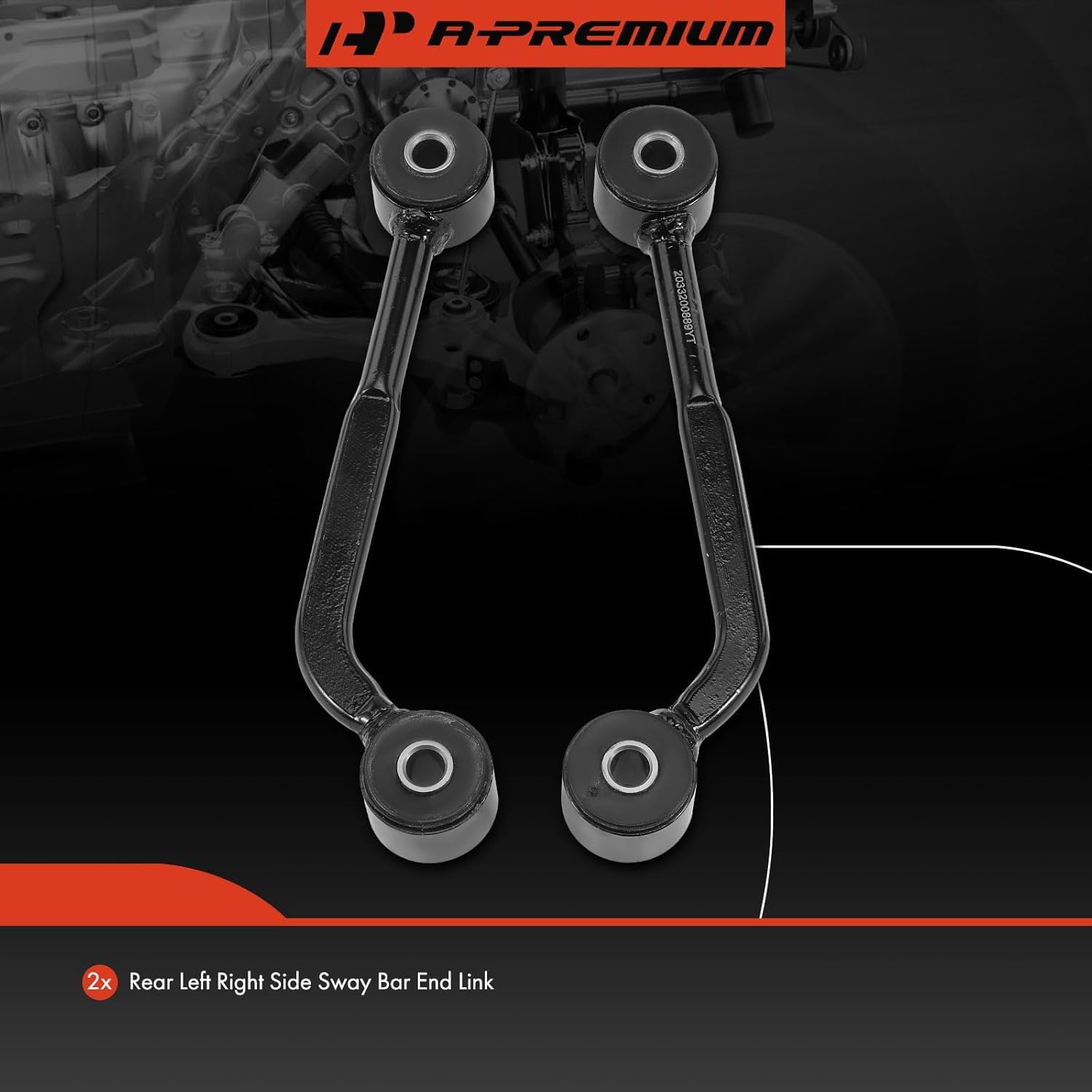 A-Premium 2 x Rear Sway Bar Links Stabilizer Bar Links, Compatible with Mercedes-Benz C230 C240 C280 C320 C350 & CLK320 CLK350 CLK500 CLK550 & AMG - C32 C55 CLK55 CLK63