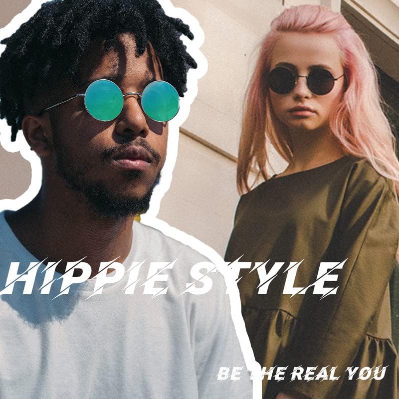 Miniatura 2 de Gafas de sol Joopin polarizadas, estilo Lennon, redondas, gafas de sol estilo hippy redondas para mujer y hombre