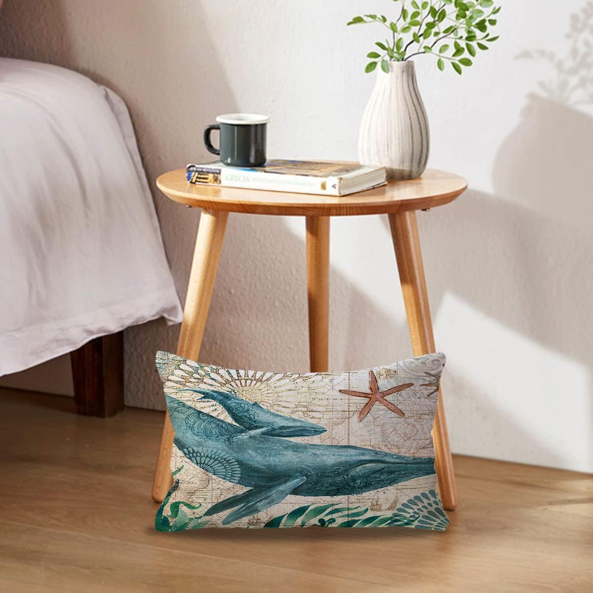 ULOVE LOVE YOURSELF Mediterranean Style Throw Pillow Case Sea Theme Decorative Lumbar Coastal Cushion Cover 12 X 20 Inch, 4Pack Nautical Pillow Covers for Beach House/Sofa/Couch - Image 5