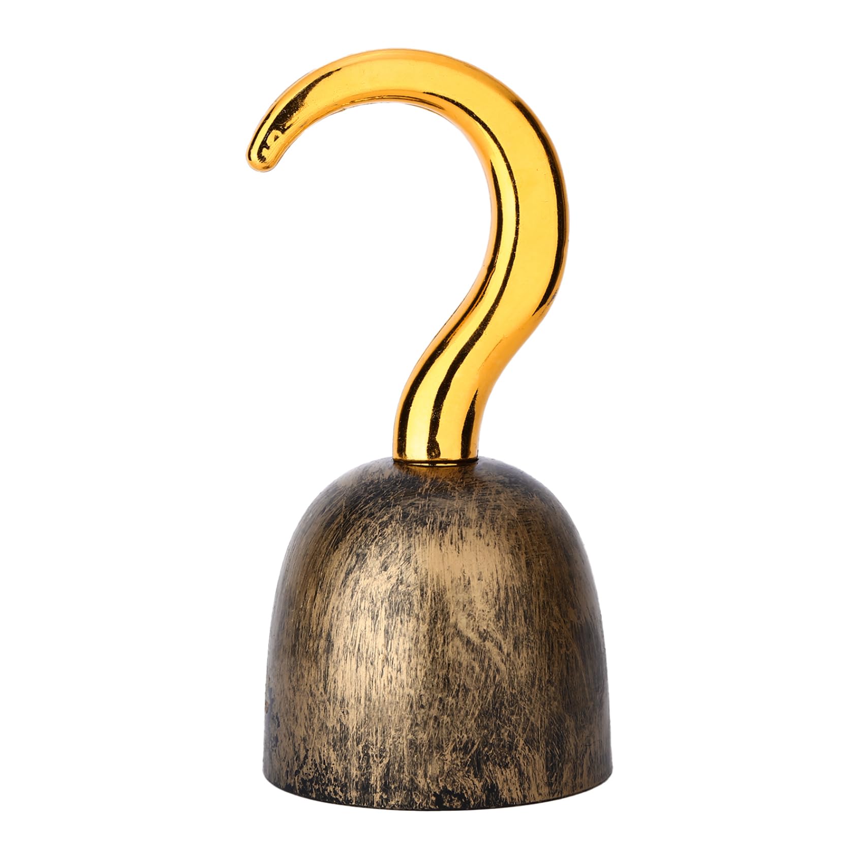 Rswnyirn Plastic Pirate Hook Hand Cosplay Costume Accessories For Halloween Gold&Antique Brass One Size