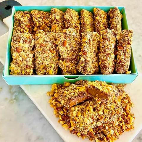 MalibuGift gourmet english toffee candy in a 1 lb fancy candy box. Sticks of gourmet english toffee doused in gourmet chocolate and rolled in roasted almonds Cover