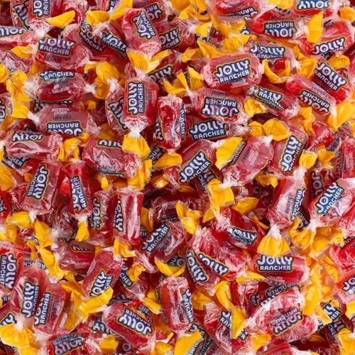 Red Cherry Jolly Ranchers Hard Candy Bulk- Individually Wrapped All Cherry Red Jolly Ranchers, by Queen City Candy Cave (1 Pound)