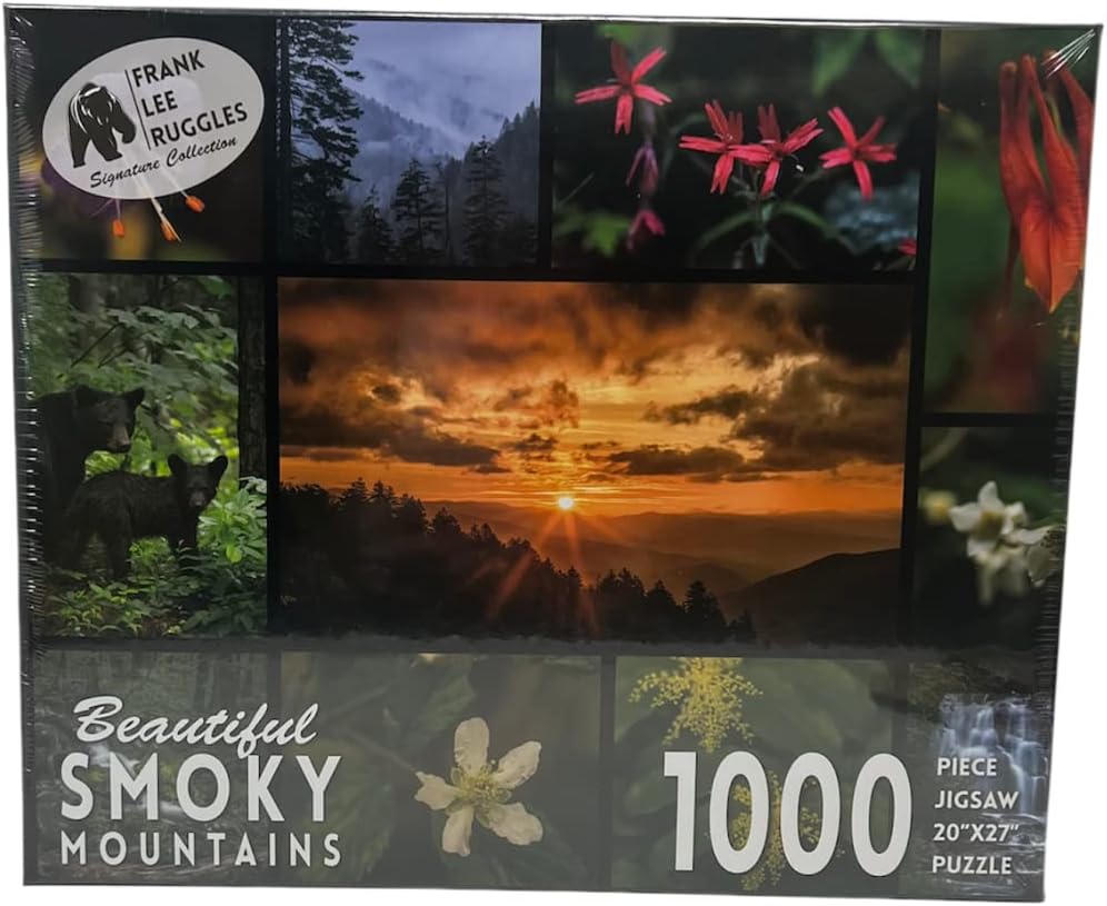 Education Outdoors Smoky Mountains Jigsaw Puzzle - 1000 Piece National Park Photo Puzzle - Family Fun Activity