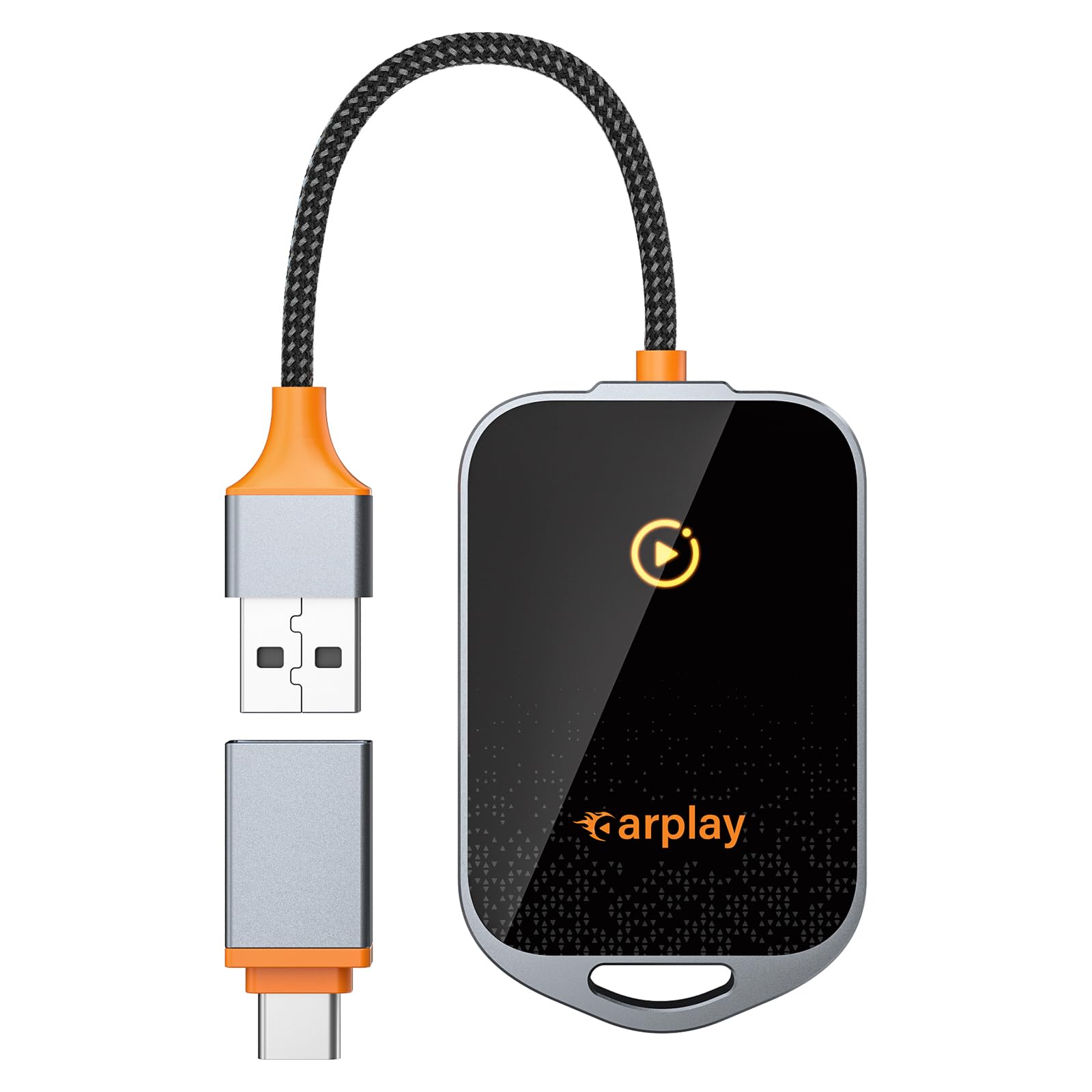 K81 Wireless Carplay Adapter,Converts Wired to Wireless Carplay Adapter Suitable for iPhone,Bluetooth 5.2/Wi-Fi 6& Plug & Play Factory Wired Carplay Cars Compatible with iOS 10+