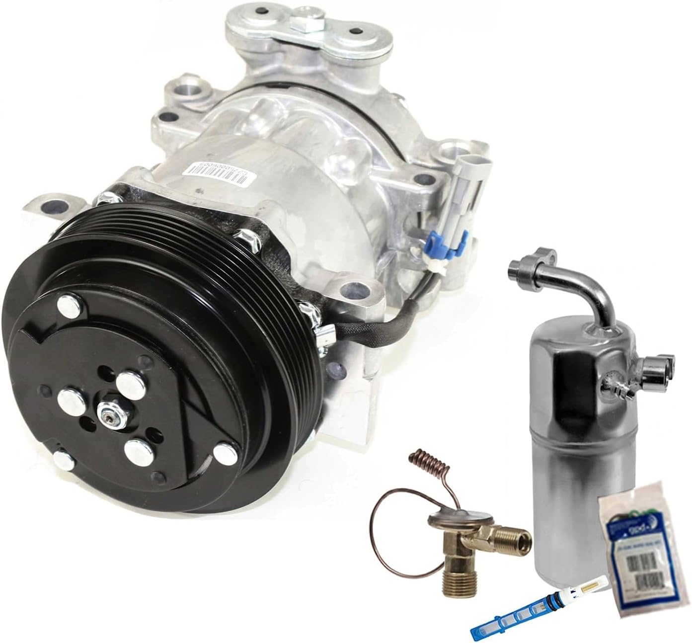 Replacement A/C Compressor Kit fits Chevrolet Silverado 2500 HD 6.6L V8 Diesel 2001