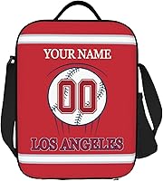 Vista 15 de Fiambrera personalizada con cualquier nombre y cualquier número, correa ajustable personalizada, bolsas de almuerzo con aislamiento deportivo