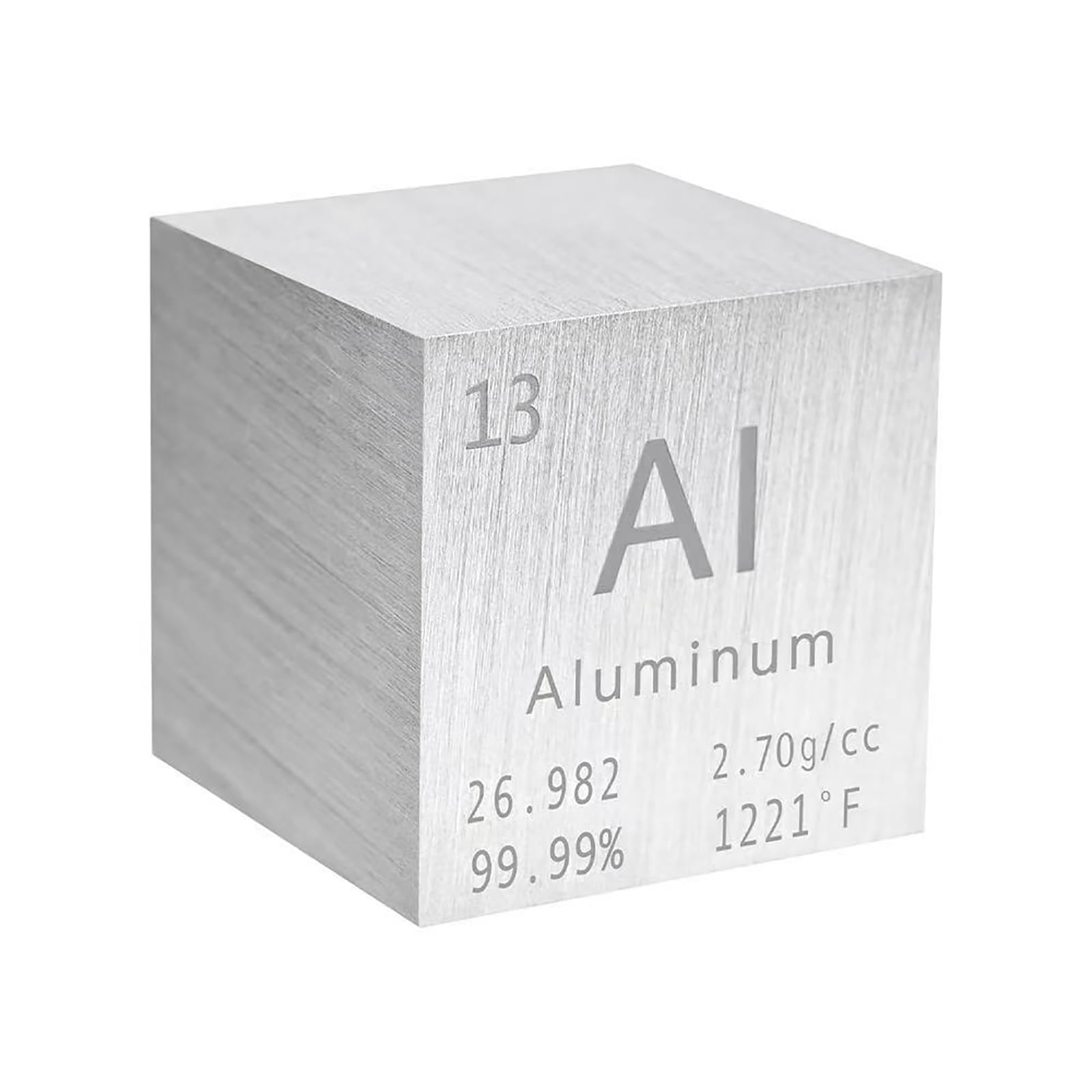 Aluminium Cube (2in),Metal Cube Element, for Students Teacher Science Lover Collection Element Collection Experiment Material