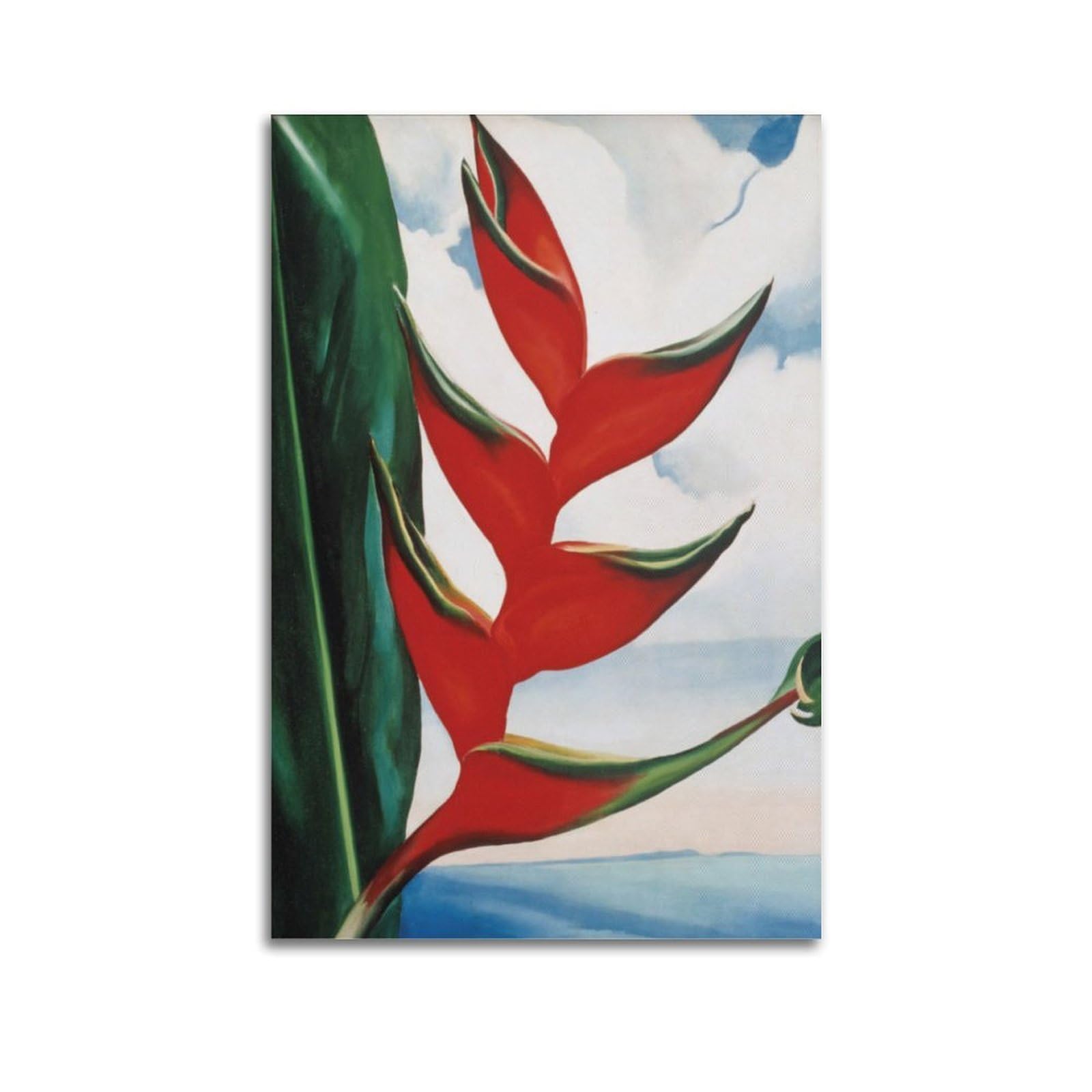 xiaoxiaoshen Georgia O'keeffe Heliconia Hawaii Floral Painting Canvas Poster Wall Art Prints Room Aesthetic Murals Bedroom And Living Decorations 24x36inch(60x90cm)