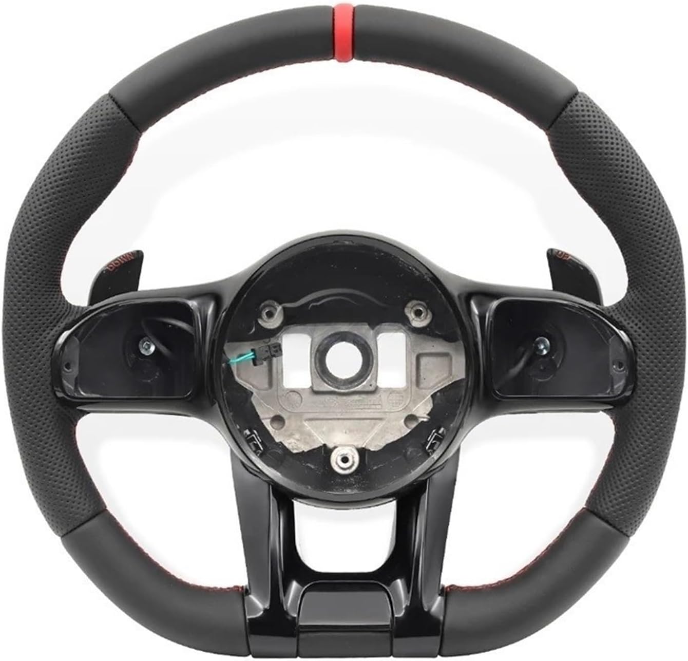 Car Nappa Leather Steering Wheel Compatible For Benz AMG GLE W167 W177 W204 W206 A35 E53 Cla45 300d 2020-2025 Car Accessories(Style 01)