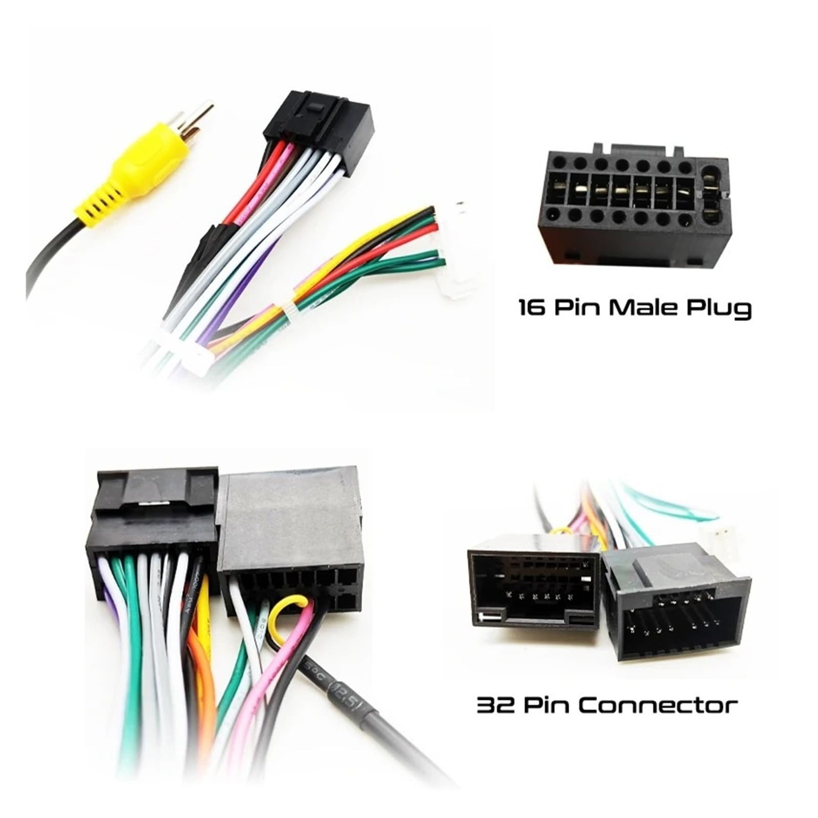 para Chery para Grand para Tiggo 5 Adaptador Cableado Radio Bus Can Conector Clavija 16 Pines Cable Unidad Principal Android Cámara Coche Kit Panel Marco Radio