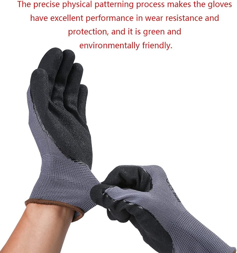 Gloves Gardening Gloves, Men's and Women's Work Protective Gloves, Wear-Resistant Non-Slip, Multi-Purpose (Color : Gray)
