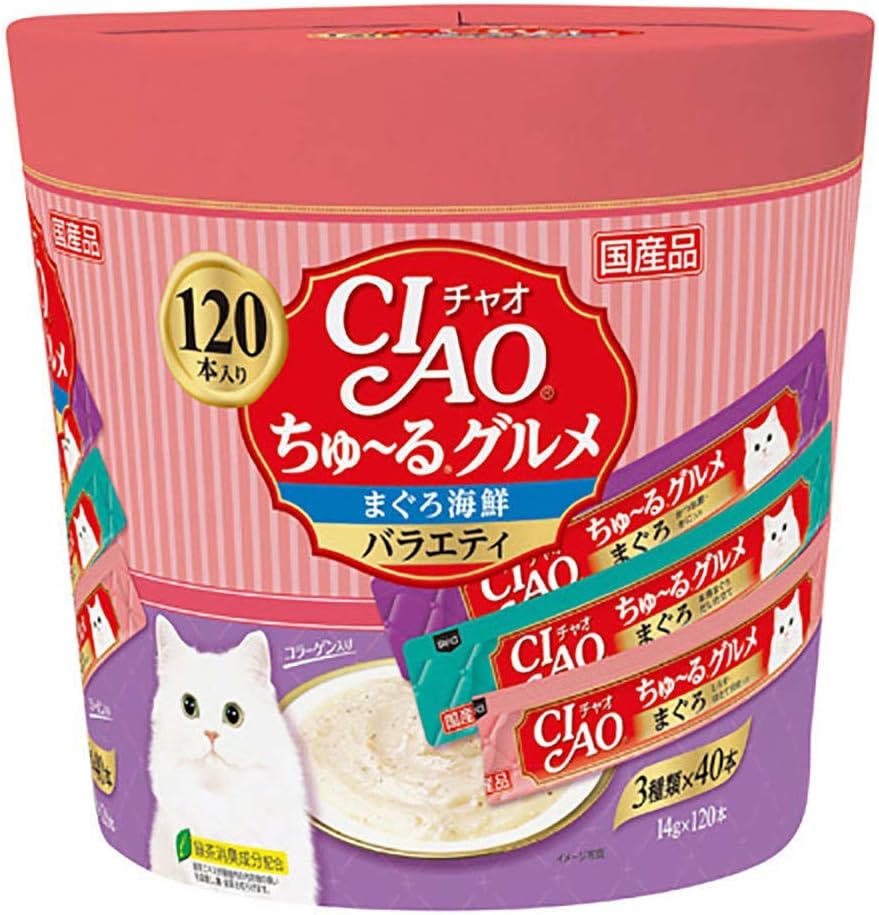 CIAO ちゅ〜る 120本入り ×3セット ちゅ〜るグルメ まぐろ・かつお