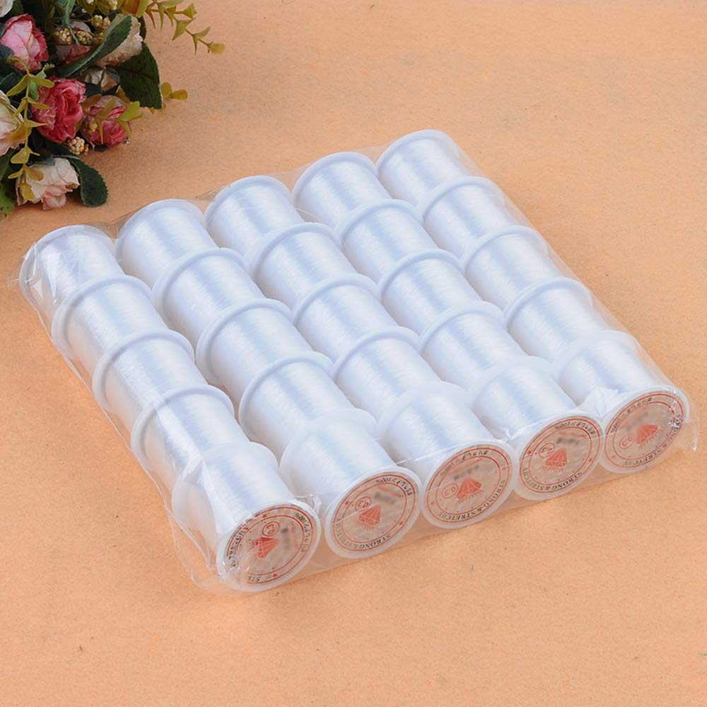 34Lbs 0.4mm Diamètre Perles Fil Nylon Clair Ligne De Pêche De Poisson Bobine Rentable Et DurableOpération Facile