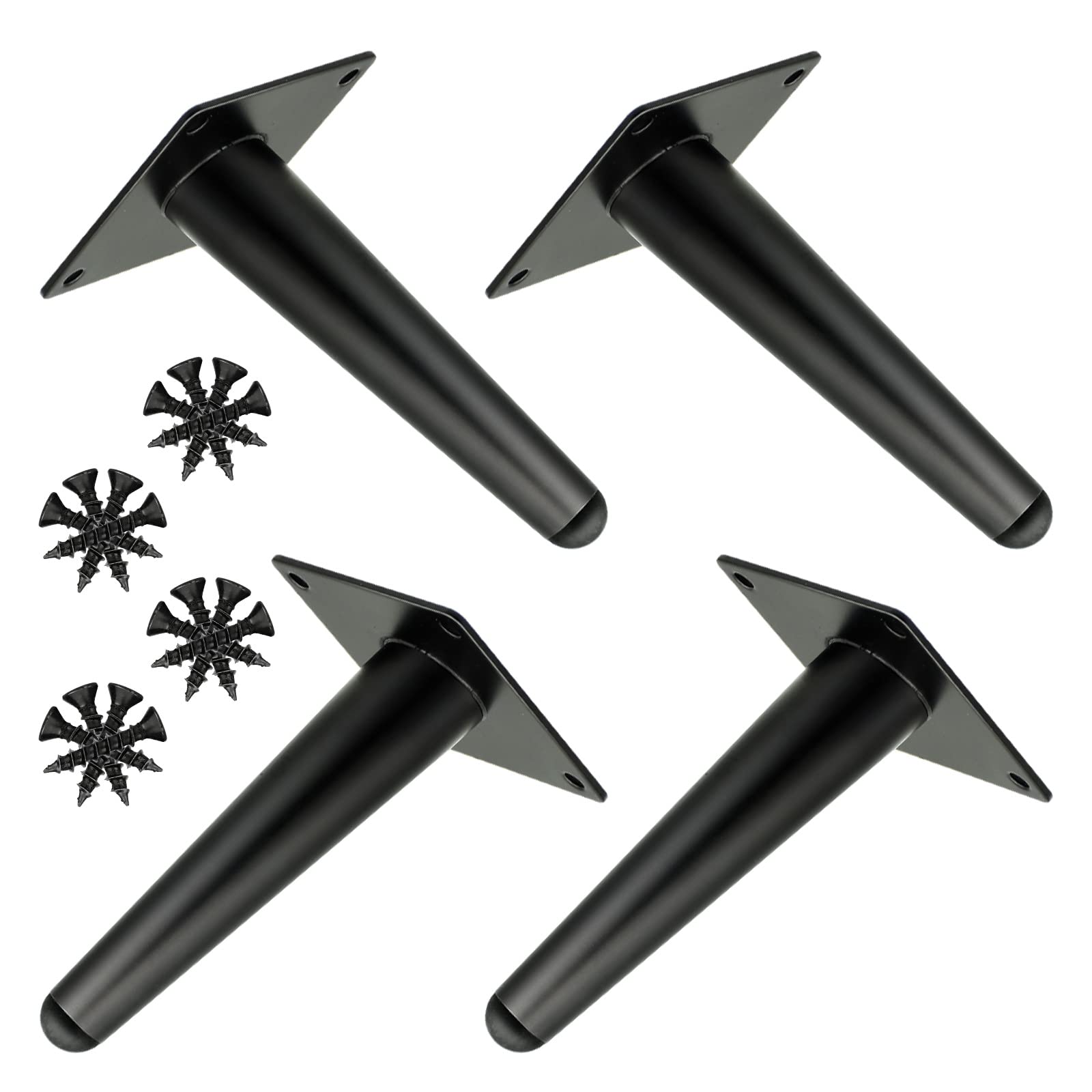 Buy 4 Inch Furniture Legs, Metal Sofa Legs Black, MidCentury Modern