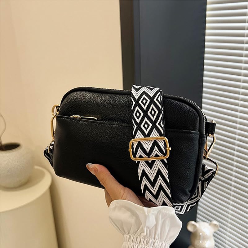 Small Crossbody Bags for Women Vegan Leather Adjustable Strap Shoulder Handbag, Multi-Pocket Small Purse Shoulder Handbag2