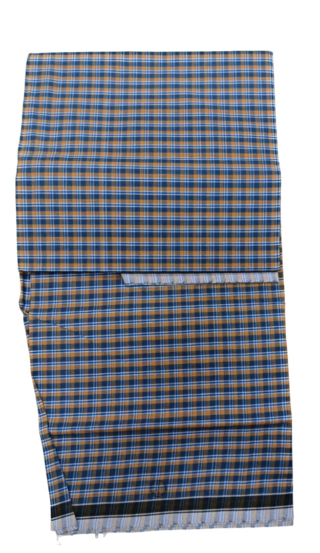 Chank Brand Lungi Original- XL-XXL Size - Big Jumbo Size - Model 4211#Sangu Mark Lungi-image-2