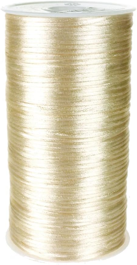 Satin Rattail Cord Chinese Knot, 2mm, 200 Yards (Ivory)
