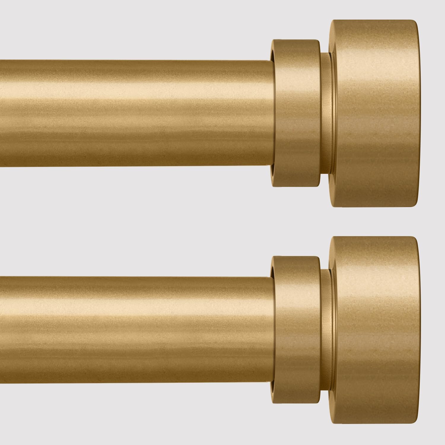 Photo 1 of Lootkell 2 Pack Modern Gold Curtain Rods Set for Windows 28 to 48 Inches Adjustable Length Heavy Duty 1" Diameter Window Curtain Rod with Decorative Finials for Outdoor Bedroom Kitchen Living Room