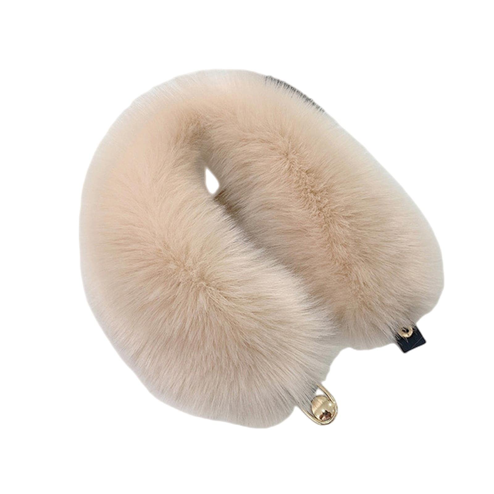 MOGSA Bufandas de invierno para mujer, cuello de piel sintética, chal de piel sintética, talla única
