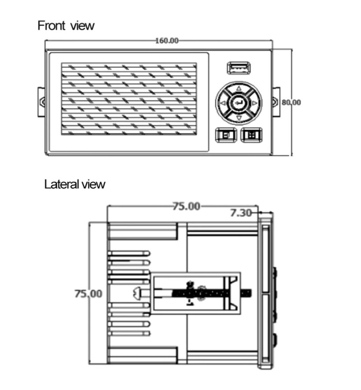 Datenlogger 4 Kanäle, PT100 KJ Temperatur Druck Luftfeuchtigkeit Spannung Strom Datenlogger Sensorkurve Digital USB 4-20mA(4 channel)