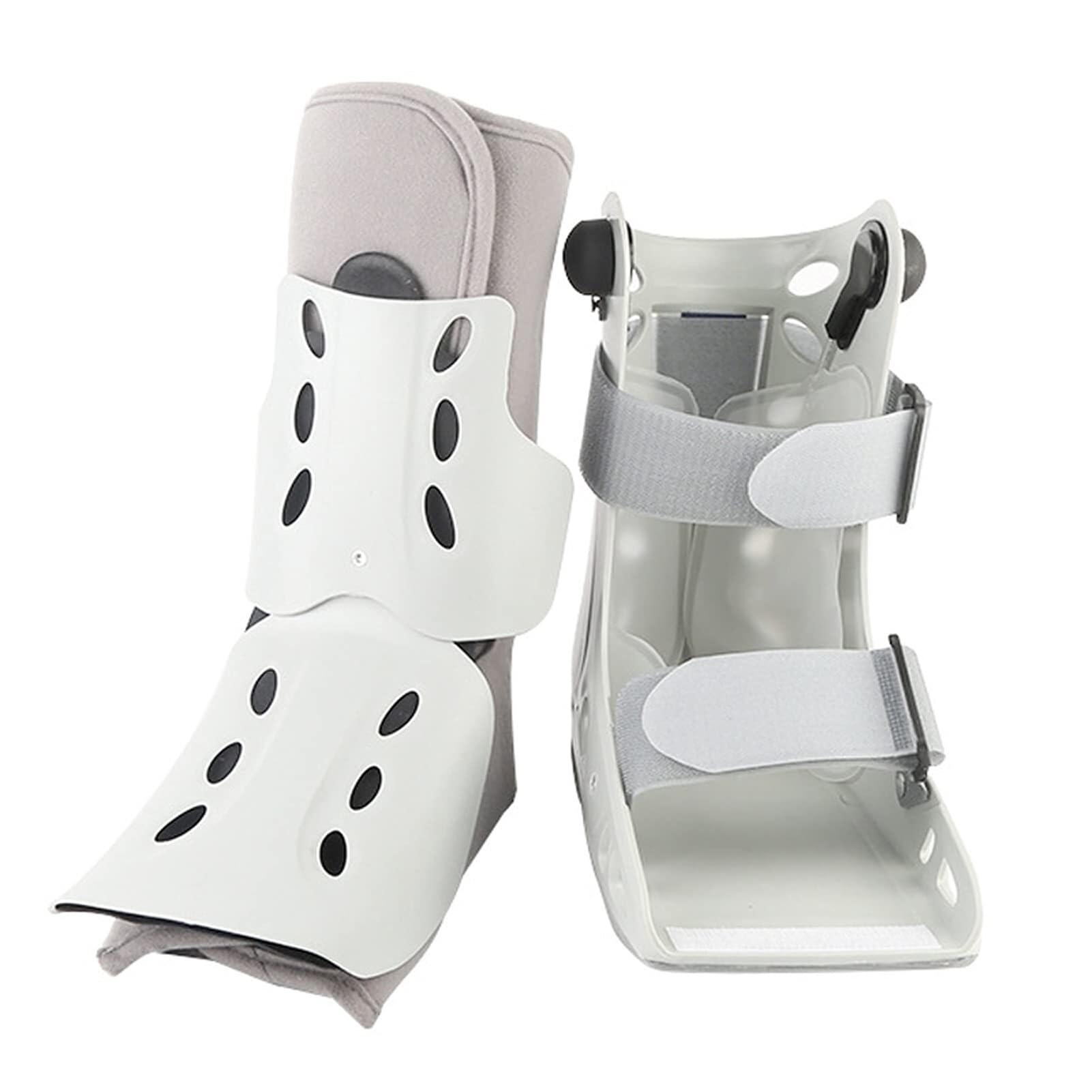 Botas for caminar for fracturas Soporte de correa de ortesis transpirable Férula plantar for lesiones de tobillo y pie Cirugía Esguince de tobillo Pies izquierdo y derecho Blanco