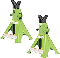 Arcan ALJS3 3-Ton Steel Jack Stands - ASME Certified, Wide Base Stability, Secure Pawl Lock for Safe Lifting