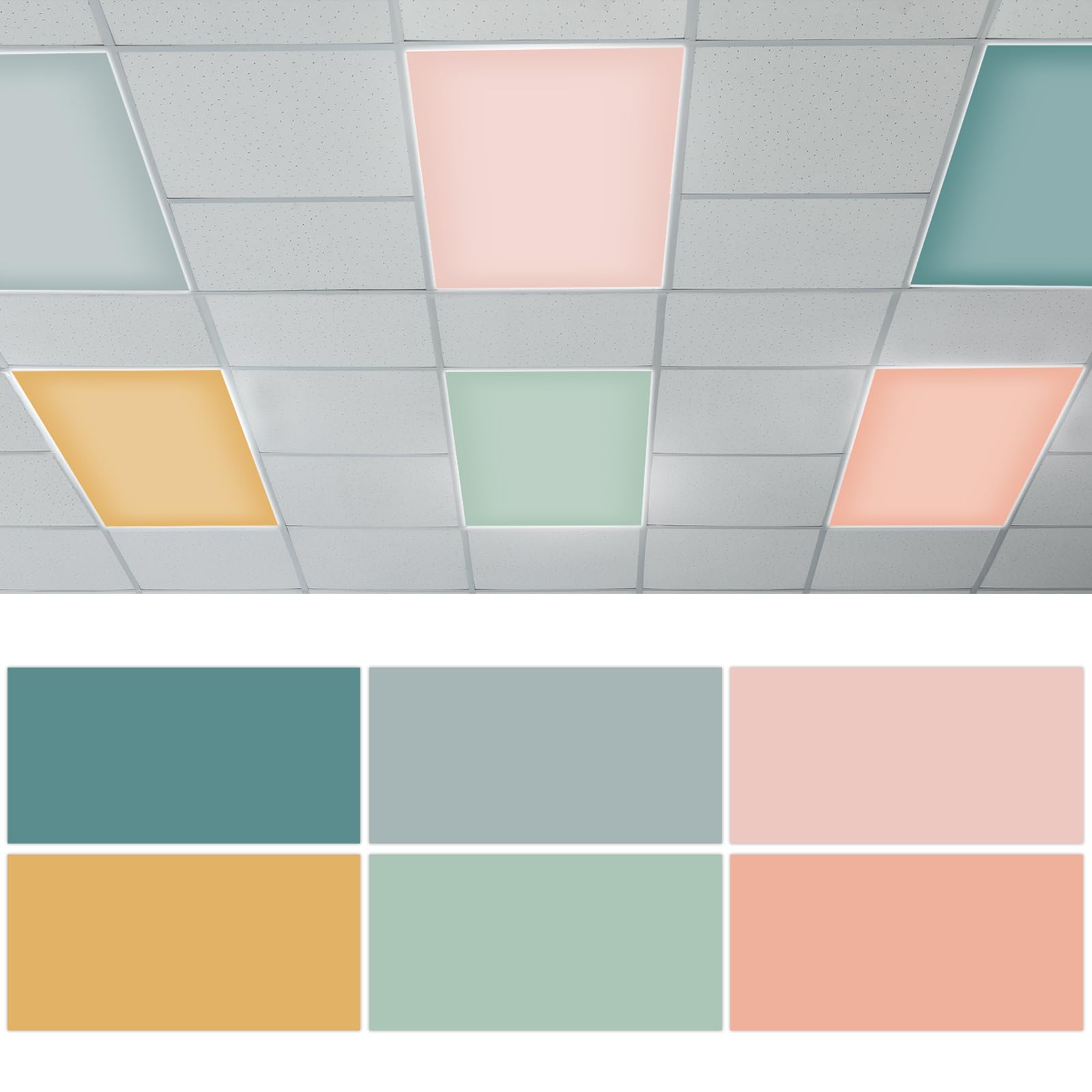 Couvercles de lumière fluorescente magnétique avec 60 aimants pour plafond de bibliothèque