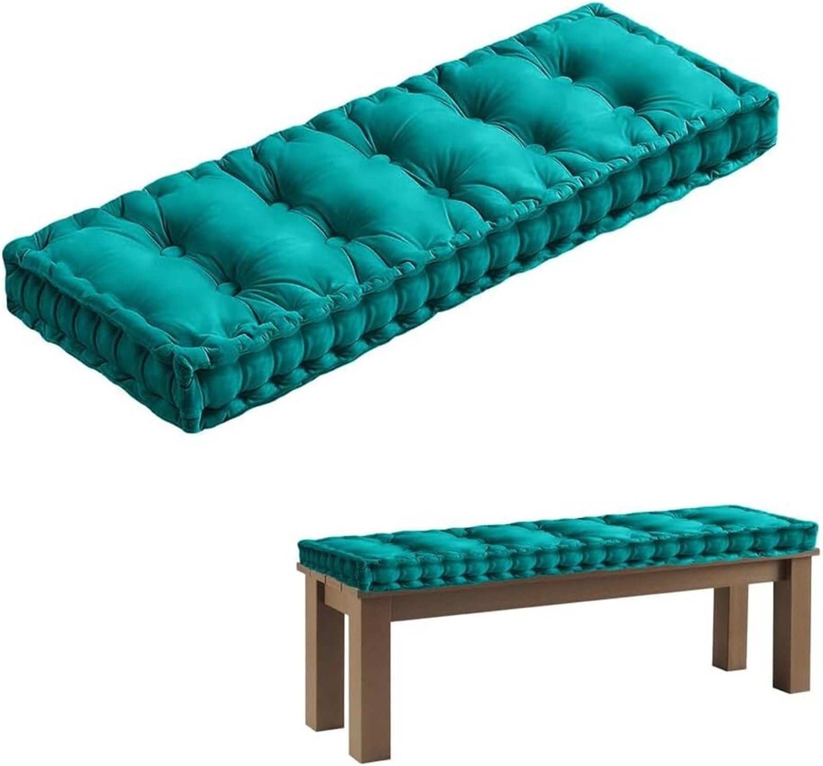 Coussin de banc jardin extérieur antidérapant grand matelas banquette 200x45