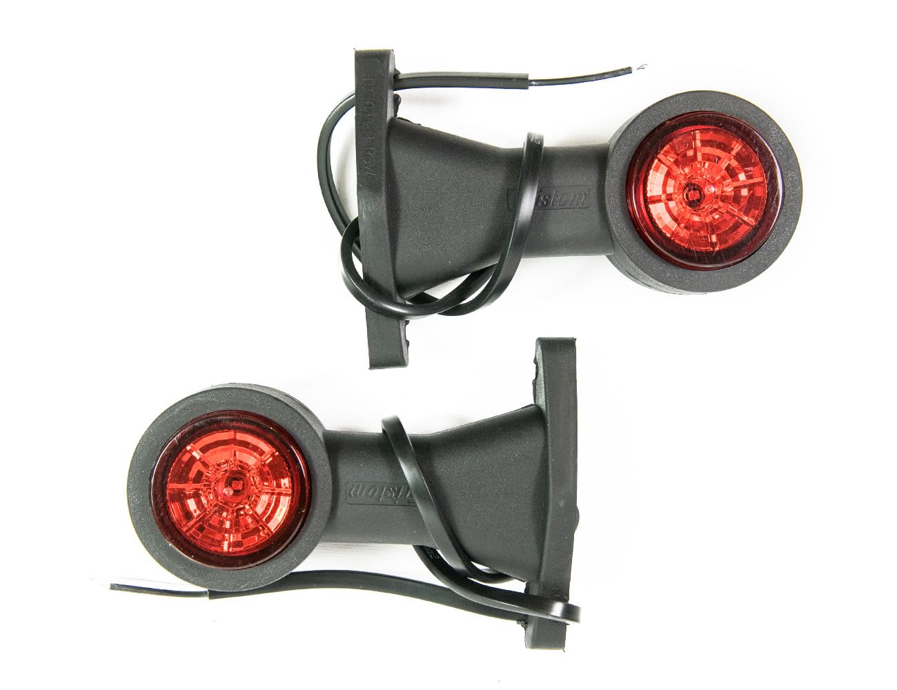 2 x Luz lateral de goma LED 12V 24V con homologación Y luz de posición coche camión caravana KFZ lámpara blanca roja larga