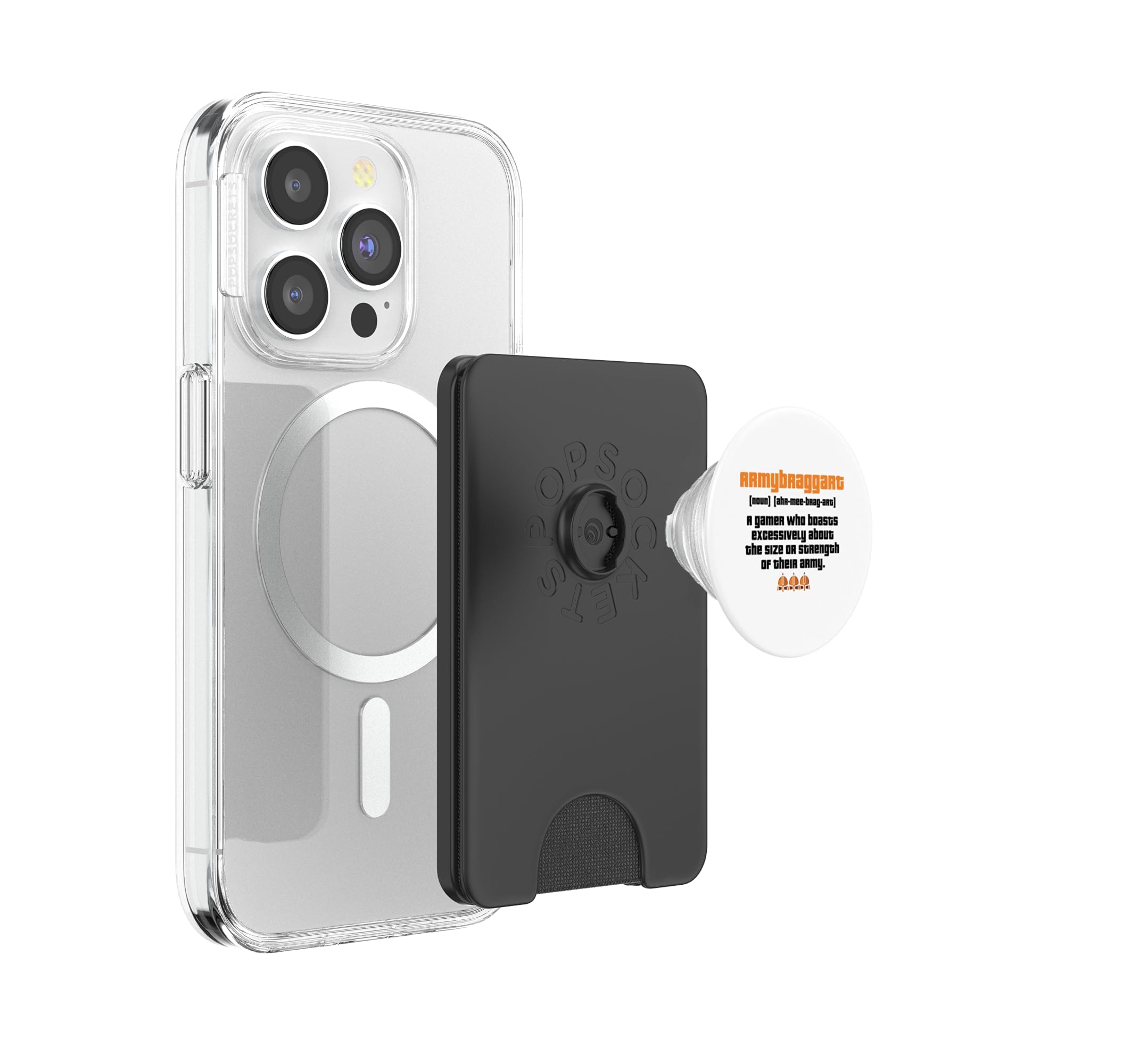 Armybraggart a Gamer Who boasts excessivly About The Size Or PopSockets PopWallet pour MagSafe