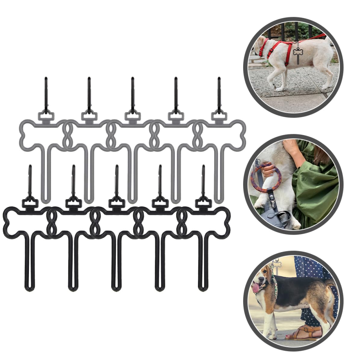 Sosoport Volle Kotbeutel 30 Stk Clip Für Hundekotbeutel Hundekotspender Halter Für Haustierkotbeutel Abfallsackhalter Hundezubehör Für Kleine Hunde Hundeleine Taschenträger Der Hund Aluminiumlegierung
