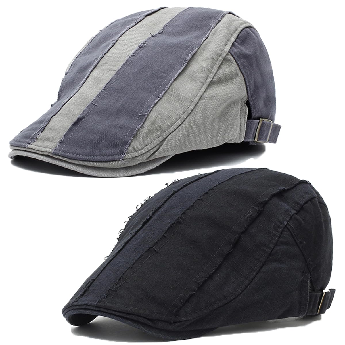 Babahu Men's Z-Black+Grey Newsboy Cap Gatsby Flat Cap Lvy Irish Hats Driving Cabbie Hunting Cap (Z-Black+Grey)