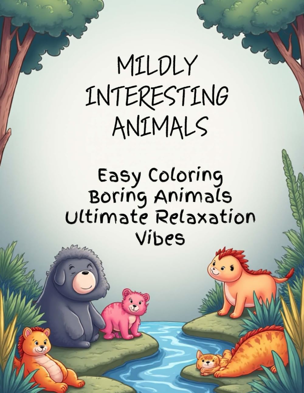 MILDLY INTERESTING ANIMALS ALL AGES COLORING BOOK: Because Even Coloring Should Be Low Effort
