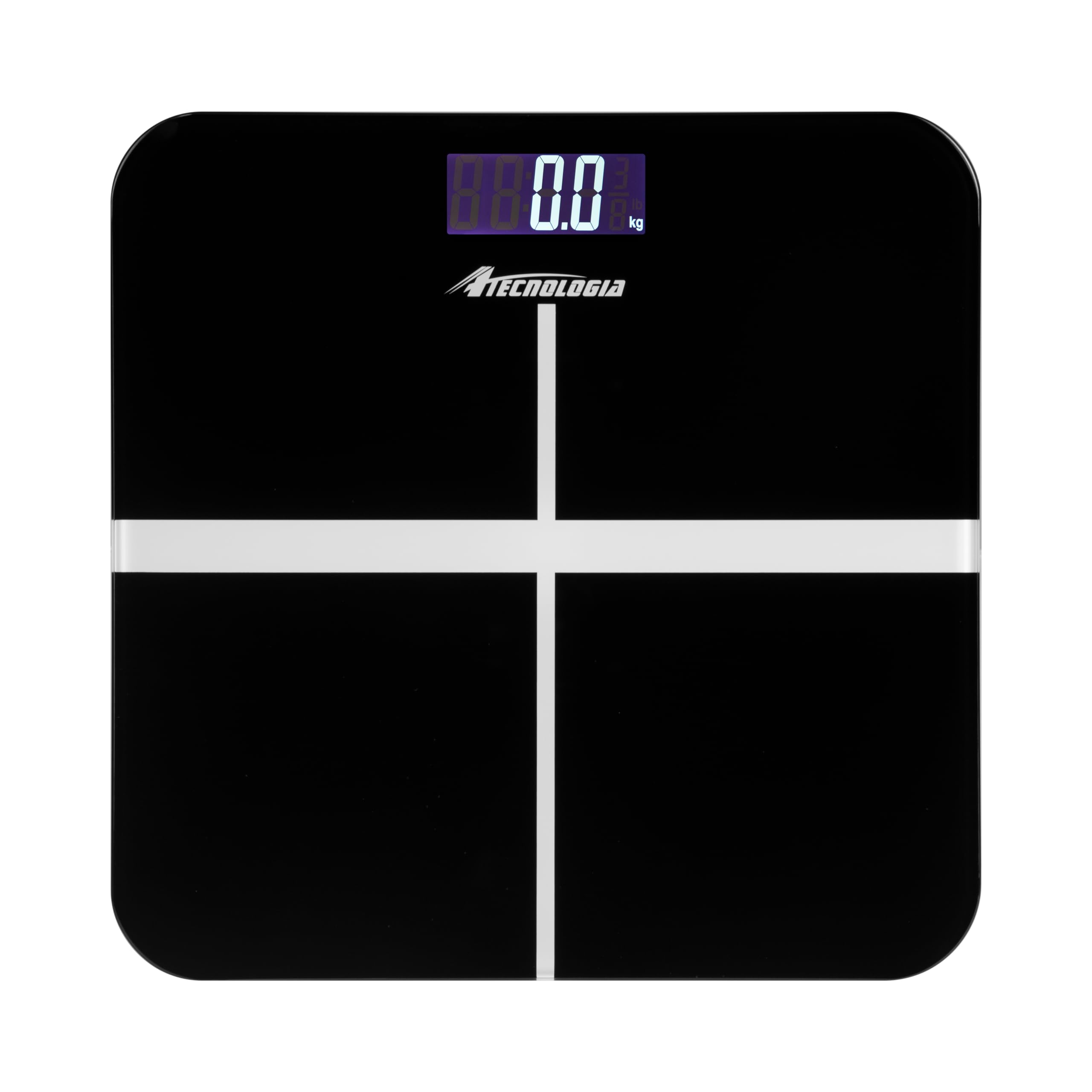 Bilancia Pesapersone Digitale Elettronica da Bagno, Alta Precisione Display a LED Retroilluminato, Step-On, Ultracompatto, Capacità 180kg, Nero