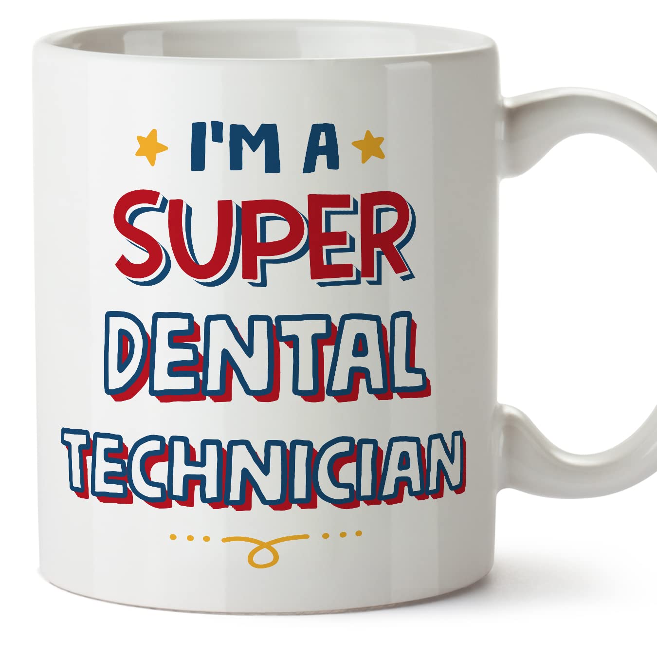 MUGFFINS Dental Technician Mug - in English - I'm Super - Funny Gift for Colleagues - Ceramic 11oz Mug โ image 1