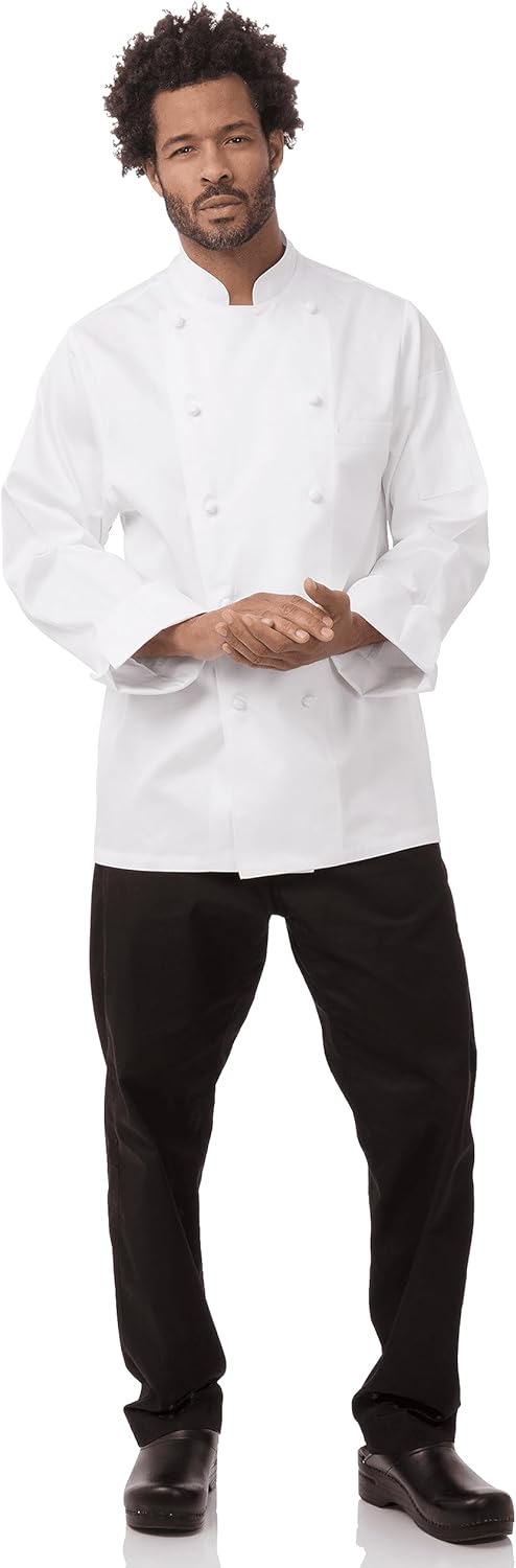 Chef Works Men's Madrid Premium Cotton Chef Coat