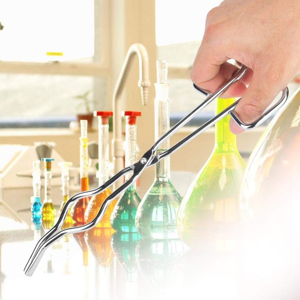 Pinze per crogiolo in acciaio inossidabile per laboratorio, Professionale Crogiolo Forcipe Morsetto Becher Pinze portapinze(250mm)