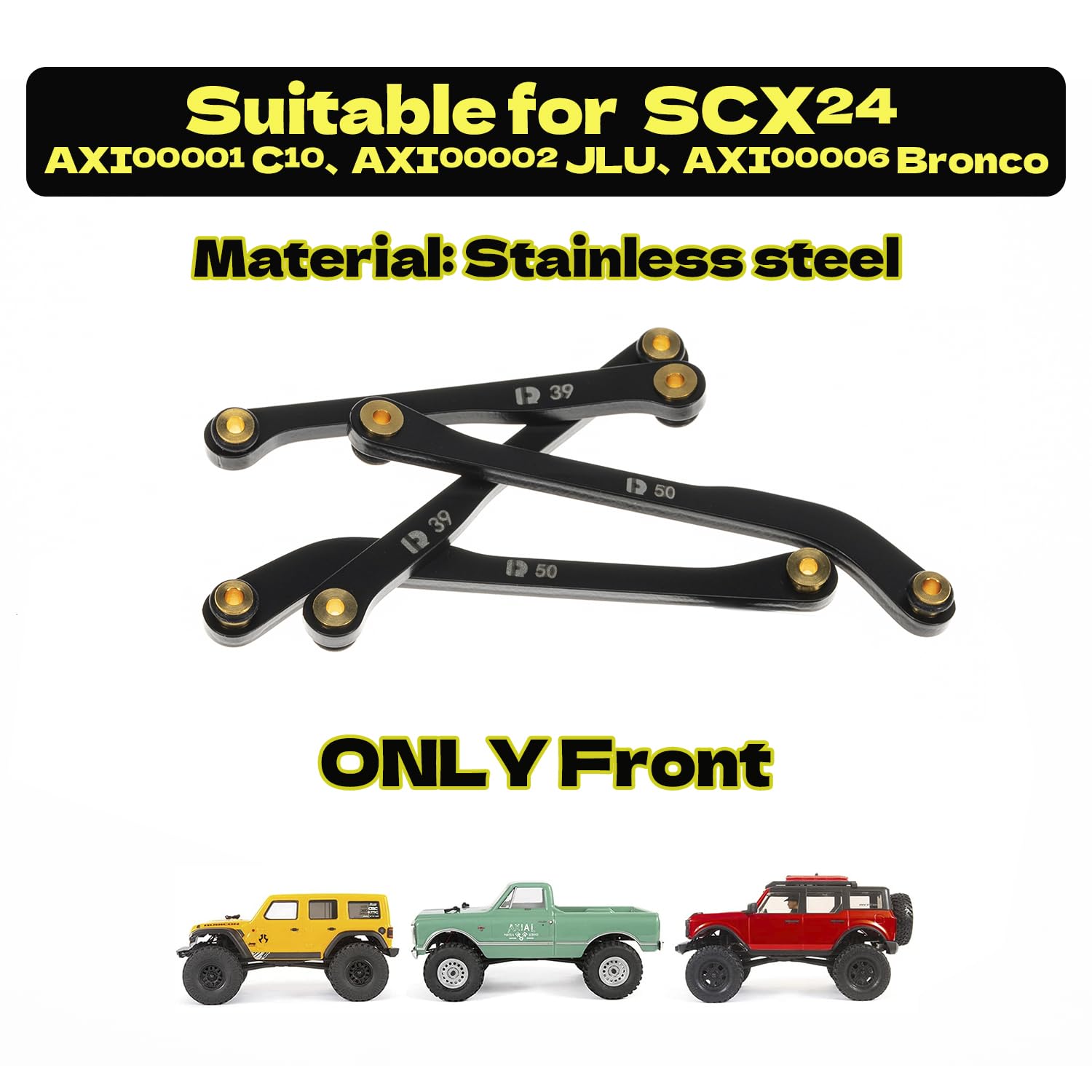 RampCrab Support de montage réglable pour SCX24 AX24 - 1/24 RC direction de voiture pour Axial AX24 SCX24 Bronco Deadbolt JLU Gladiator C10 Dodge Power Wagon Pièces de mise à niveau RampCrab Support de montage réglable pour SCX24 AX24 - 1/24 RC direction de voiture pour Axial AX24 SCX24 Bronco Deadbolt JLU Gladiator C10 Dodge Power Wagon Pièces de mise à niveau