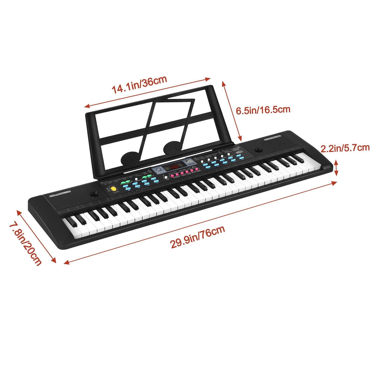 Profesjonalne Pianino Elektroniczne 61 Klawiszowa Wielofunkcyjna Klawiatura Elektronicznego Pianina Z Wbudowanym Mikrofonem Dla Początkujących