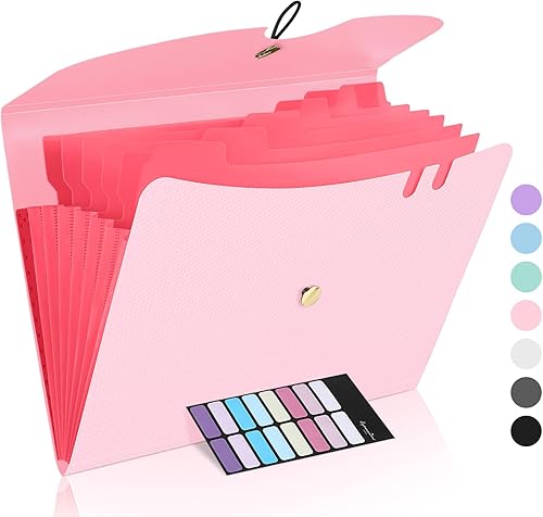 Miniatura 11 de Sooez Carpeta de archivos expandible de 7 bolsillos, organizador de archivos de acordeón premium, carpetas tamaño carta para documentos, elegantes