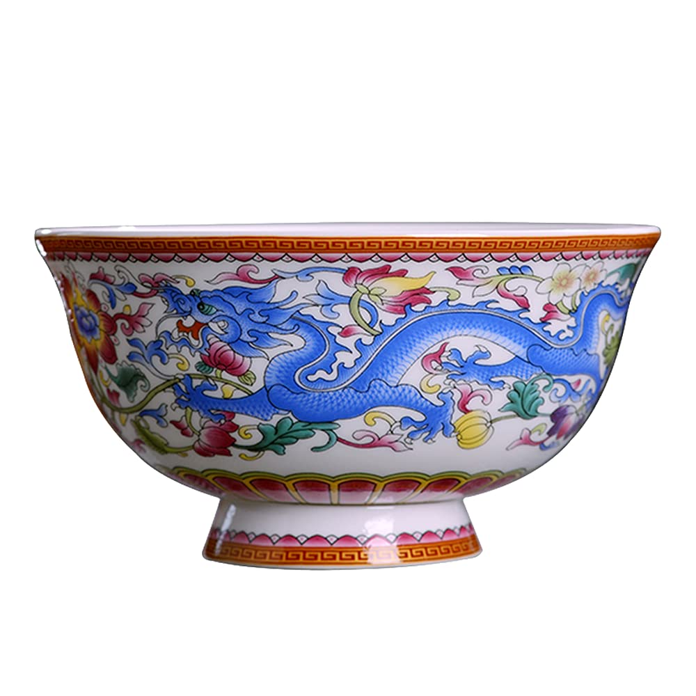 Bol en porcelaine antique chinoise avec dragon traditionnel de collection