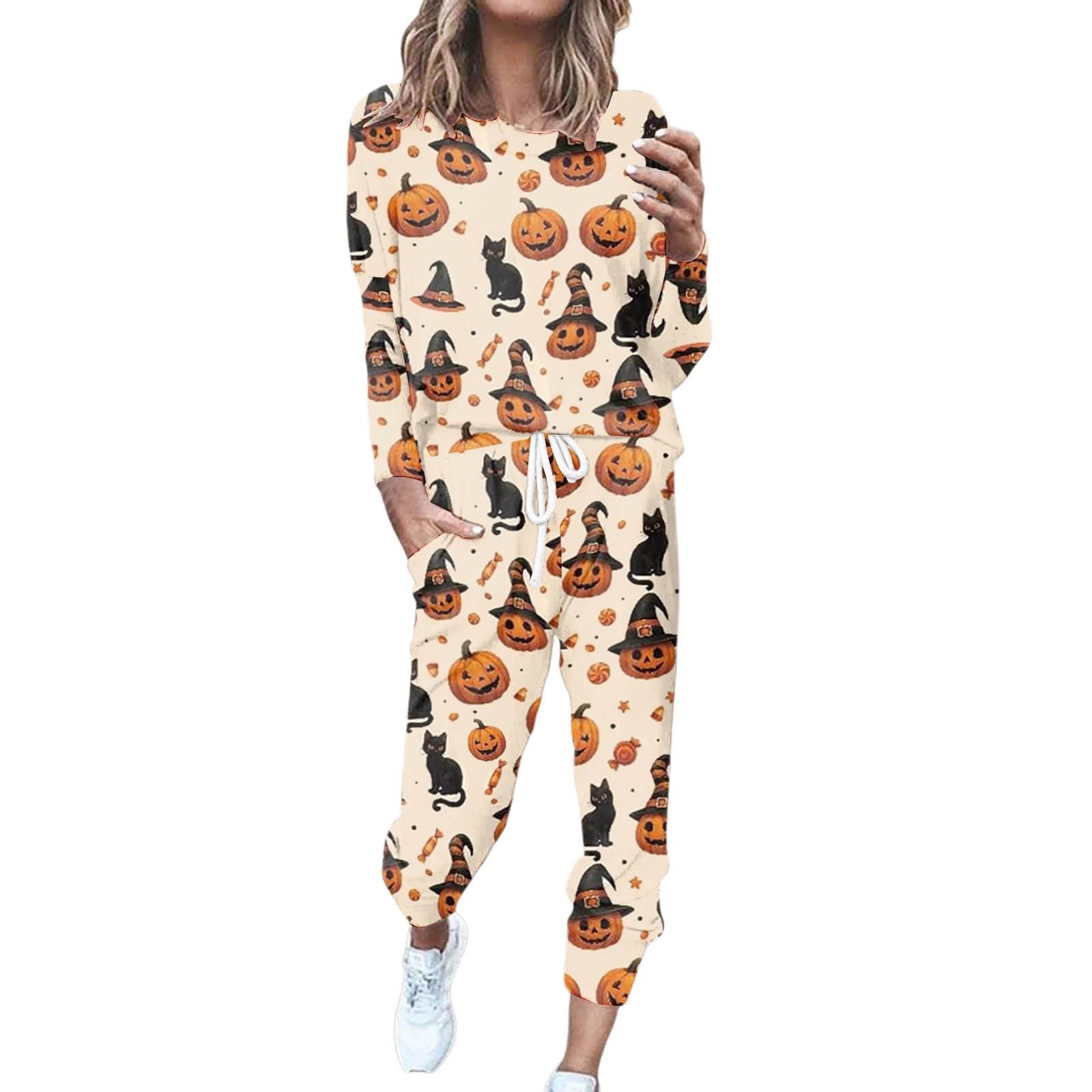 a due pezzi a maniche lunghe con pantaloni con coulisse, morbido e comodo da donna.