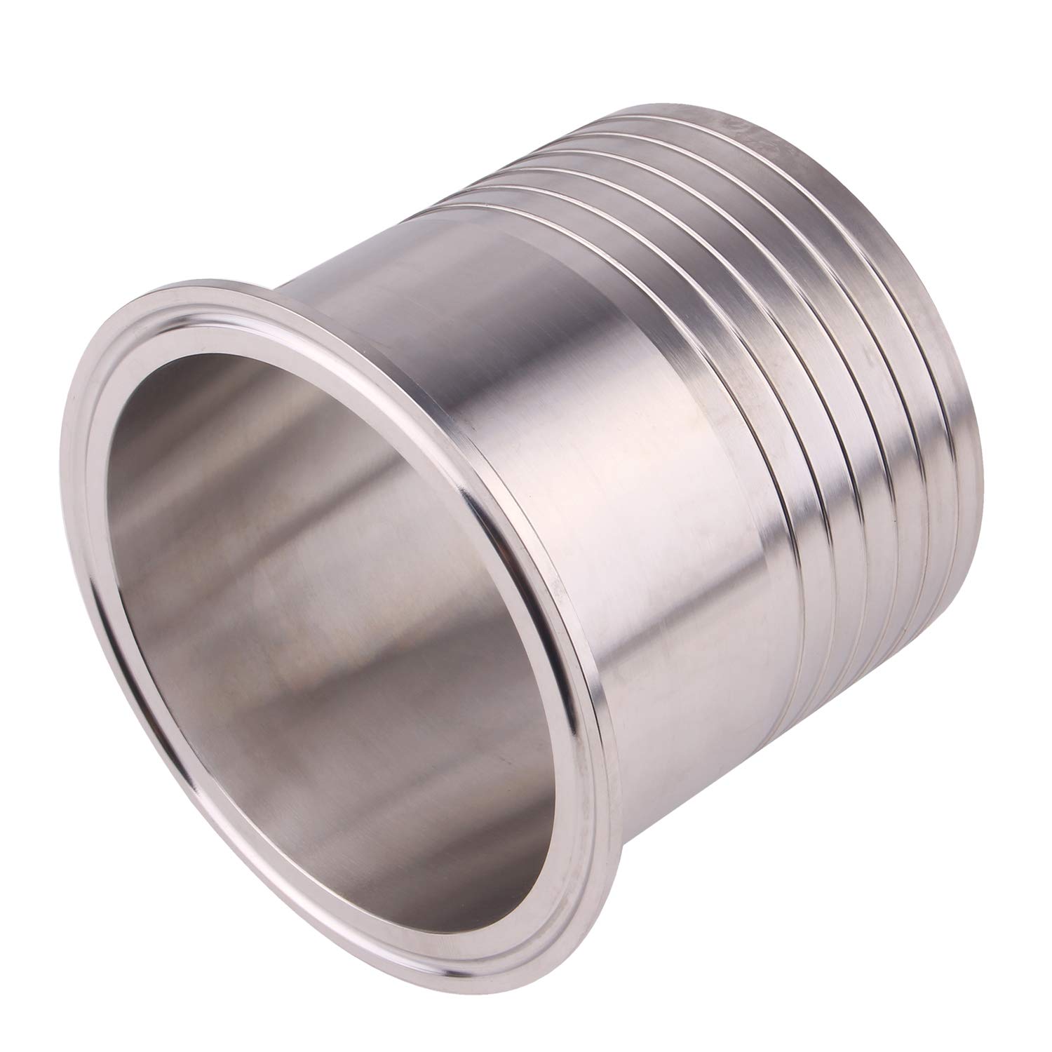 Dernord 3,8 cm Tri Clamp au Tuyau barbelé adaptateur SUS304 Flexible sanitaire cannelé Raccord de tuyau 4 Inch
