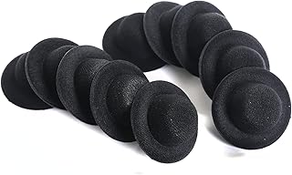 mooking 10 Pieces Black Top Hat Mini Felt Top Gats, DIY Doll Hats, 5.8cm/2.28 Inches Miniature Party Hatsï¼ŒSnowman Hats For Crafts Small Top Tat Art Decorationst (black)