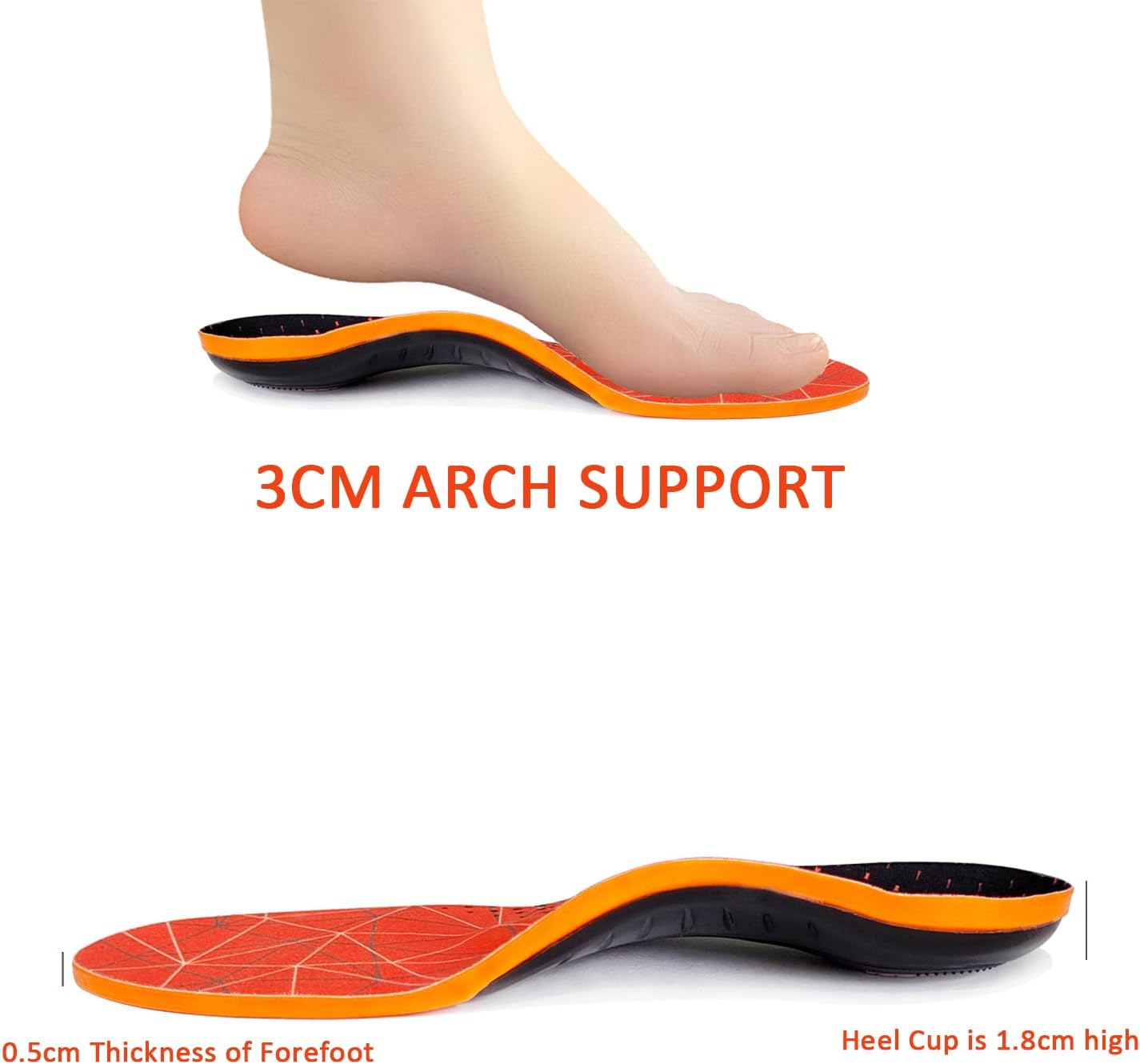 Insoles for Hey Dude Men's and Women's Shoes Replacement, Footwear Inserts for Arch Support Inserts to Help Reduce Fatigue Cushion Shock Absorbing (L, Men 11-12.5/Women 12-13.5) - Image 2