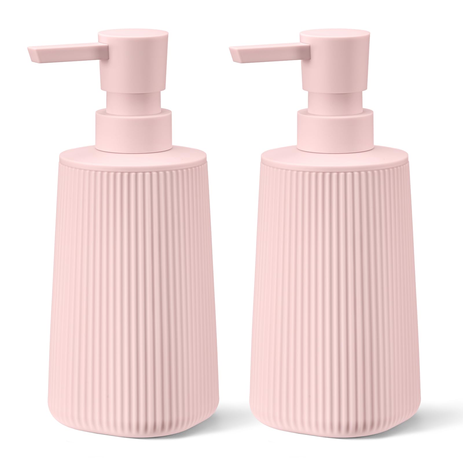 Pink 2 Pack Hand Soap Dispensers Set for Bathroom